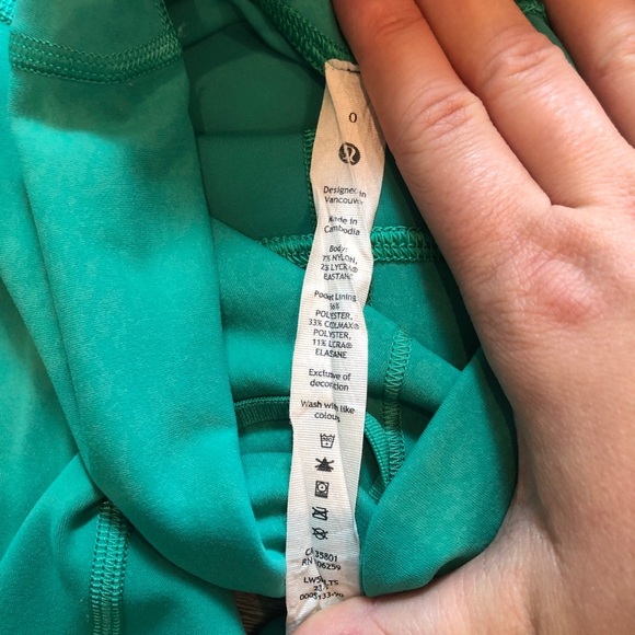 Lululemon Wunder Train High Rise Tight Leggings Blaze Maldives Green Size 0 - Picture 11 of 16